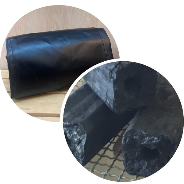 JAPANESE CHARCOAL BBQ GRILL BQ7035 WITH GRILL COVER & OGA BINCHO CHARCOAL