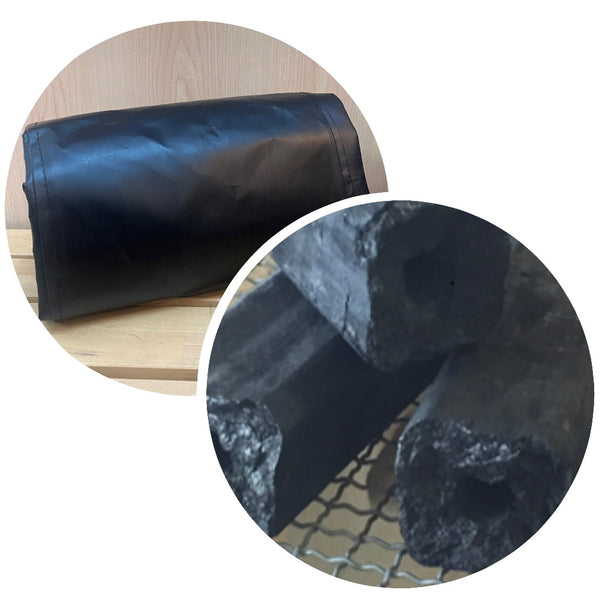 JAPANESE CHARCOAL BBQ YAKITORI GRILL BQ3123 WITH GRILL COVER & OGA BINCHO CHARCOAL