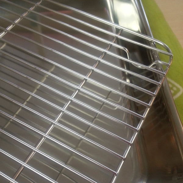 STAINLESS STEEL HEAVY DUTY TRAY WITH COOLING RACK