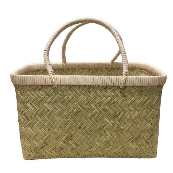 BAMBOO BASKET - ICHIBA KAGO 9x16.5x9.5 inches