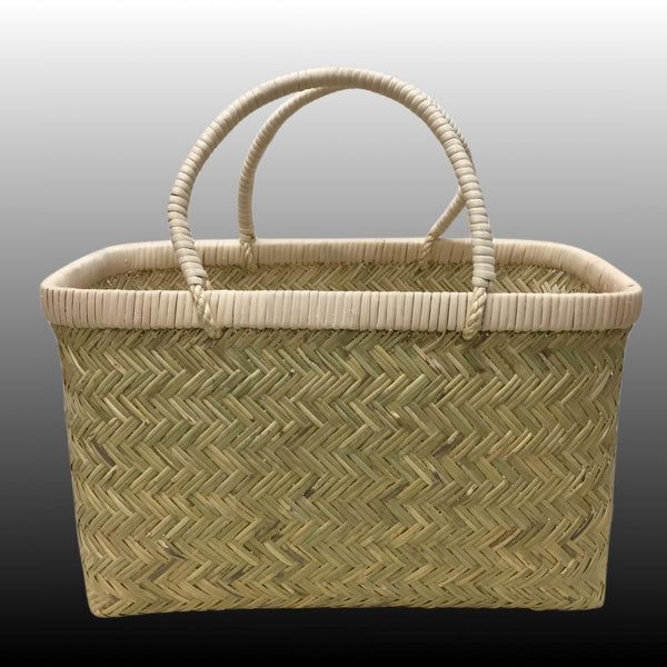 BAMBOO BASKET - ICHIBA KAGO 9x16.5x9.5 inches