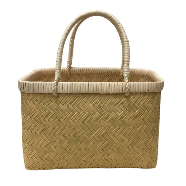 BAMBOO BASKET - ICHIBA KAGO 8x15.5x9.5 inches