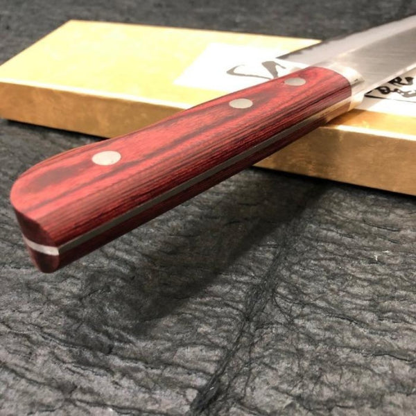 GOKADEN BLUE STEEL CLAD SANTOKU KNIFE