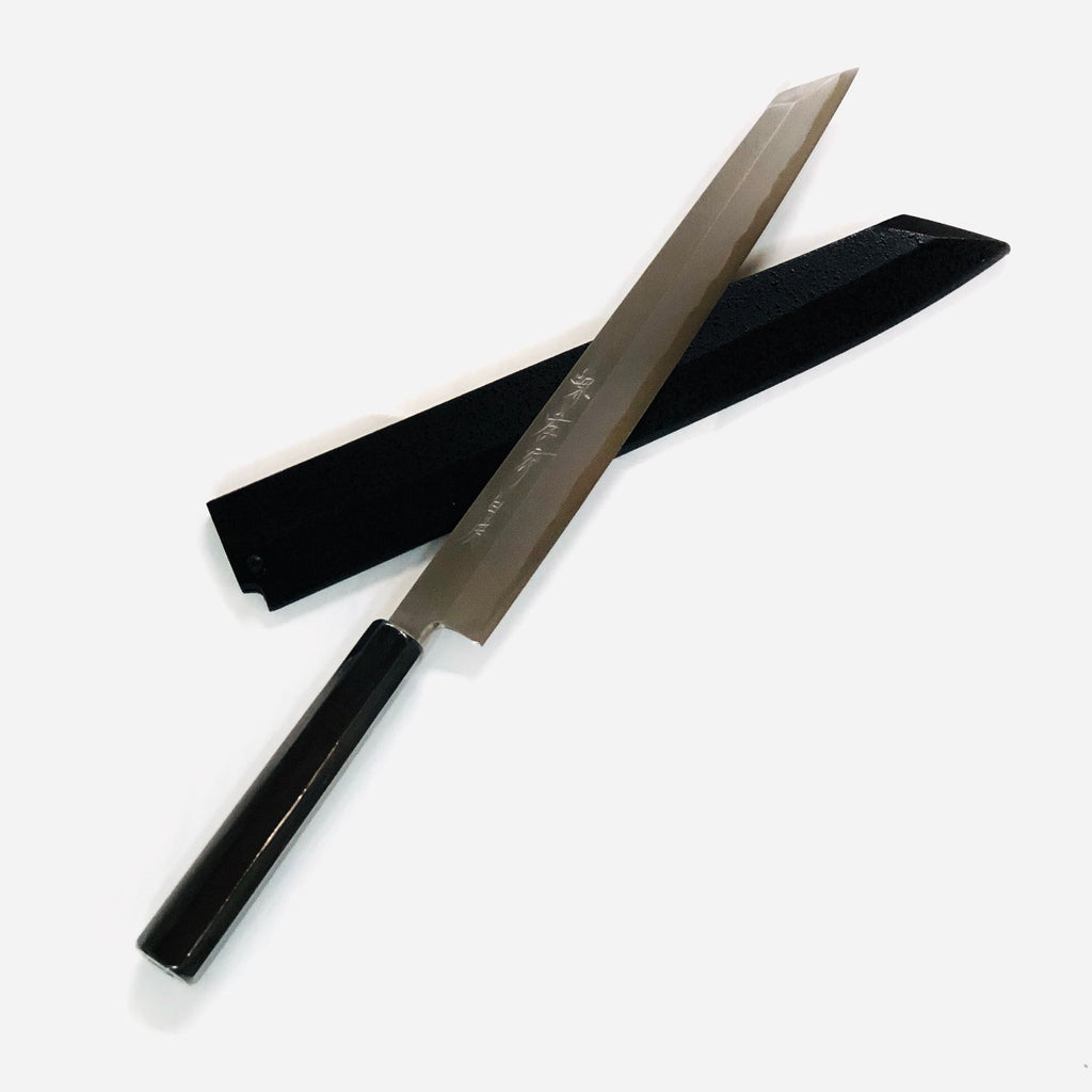 SAKAI TAKAYUKI BYAKKO KIRITSUKE YANAGI / SASHIMI KNIFE with Sheath