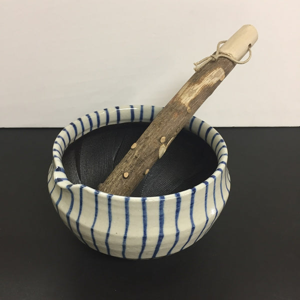 JAPANESE MORTAR/SURIBACHI and pestle set