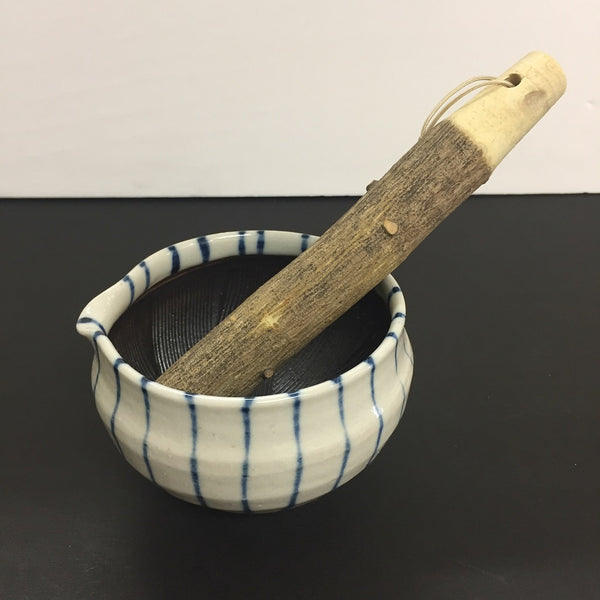JAPANESE MORTAR/SURIBACHI and pestle set