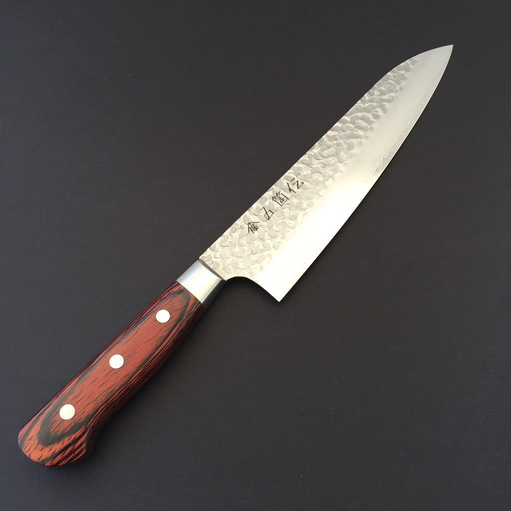 GOKADEN 33 LAYER DAMASCUS HAMMERED FINISH-CHEF'S STAINLESS KNIFE 8.2"-VG10