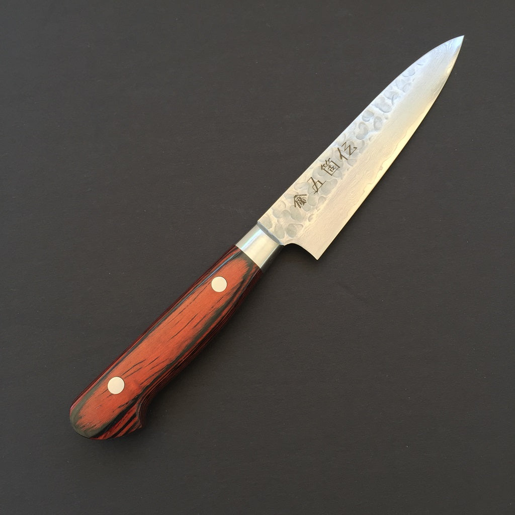GOKADEN 33 LAYER DAMASCUS HAMMERED FINISH- PETTY/UTILITY  Stainless KNIFE-VG10