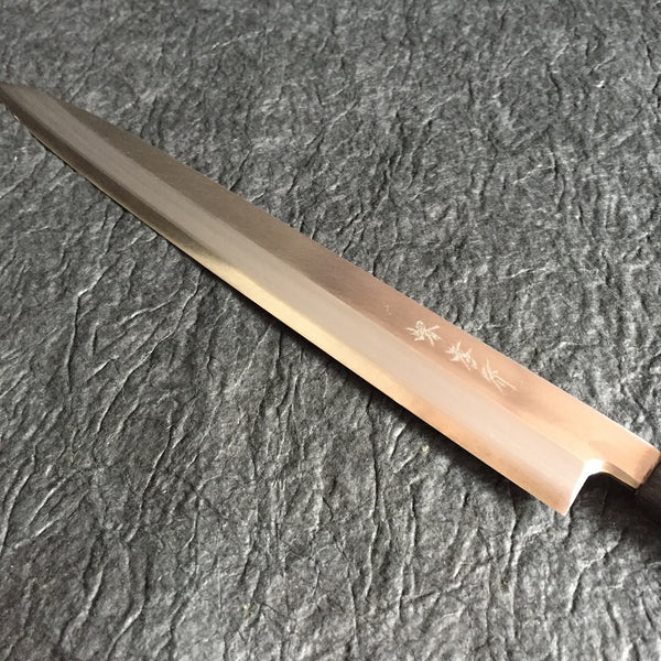 LEFT HANDED YANAGI SASHIMI KNIFE-JAPANESE SHITAN HANDLE 300mm-Stainless Steel