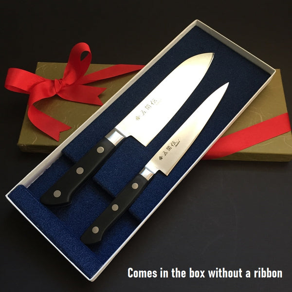 GOKADEN SANTOKU/PETTY STAINLESS KNIFE GIFT SET -STANDARD SERIES