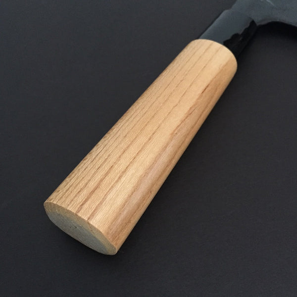 GOKADEN BLUE STEEL KUROUCHI FINISH - WIDE SIZE NAKIRI VEGETABLE KNIFE