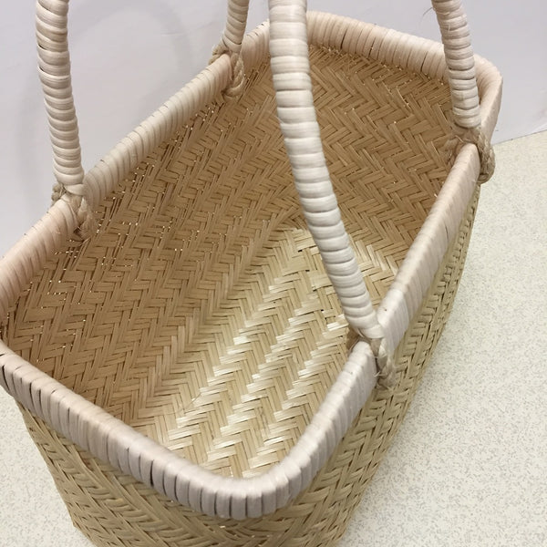 BAMBOO BASKET - ICHIBA KAGO 8x15.5x9.5 inches
