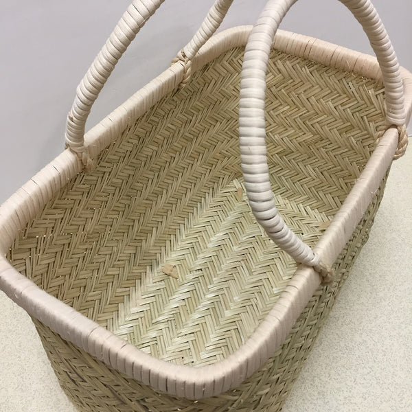 BAMBOO BASKET - ICHIBA KAGO 9x16.5x9.5 inches