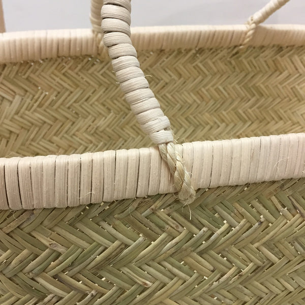 BAMBOO BASKET - ICHIBA KAGO 9x16.5x9.5 inches