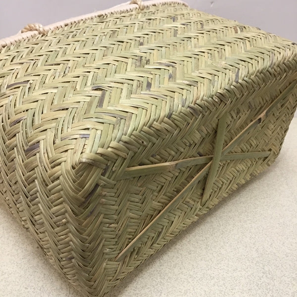 BAMBOO BASKET - ICHIBA KAGO 9x16.5x9.5 inches