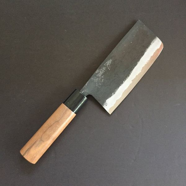 GOKADEN KUROUCHI FINISH - WIDE SIZE NAKIRI VEGETABLE KNIFE FOR BIGGER HAND