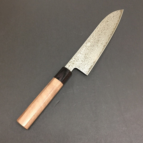 GOKADEN UROKO (oo-roko) SANTOKU KNIFE ZA-18(VG-10) DAMASCUS