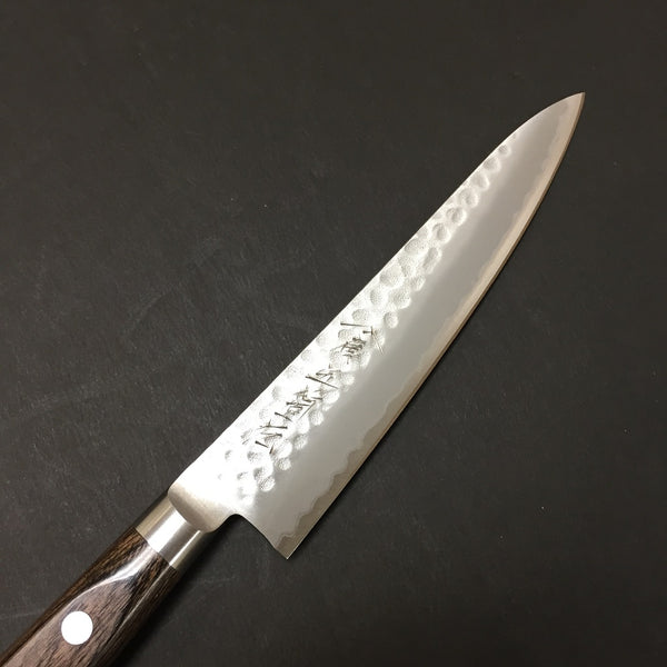 GOKADEN HAMMERED FINISH SUPER BLUE STEEL SANTOKU & UTILYTY KNIFE SET