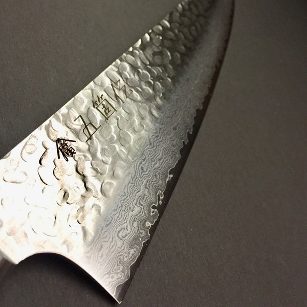 GOKADEN 33 LAYER DAMASCUS HAMMERED FINISH- PETTY/UTILITY  Stainless KNIFE-VG10