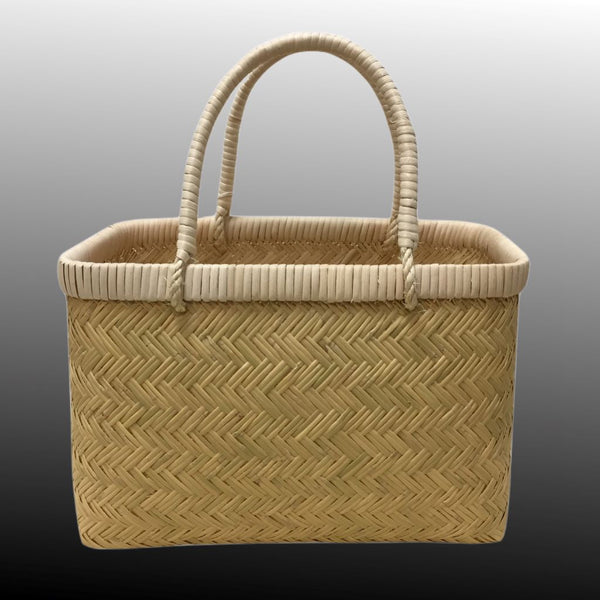 BAMBOO BASKET - ICHIBA KAGO 8x15.5x9.5 inches