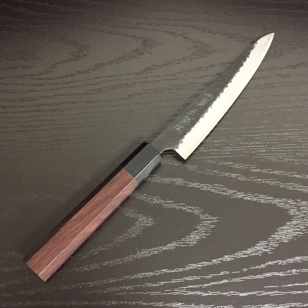 GOKADEN HAMMERED SUPER BLUE KUROUCHI FINISH PETTY KNIFE