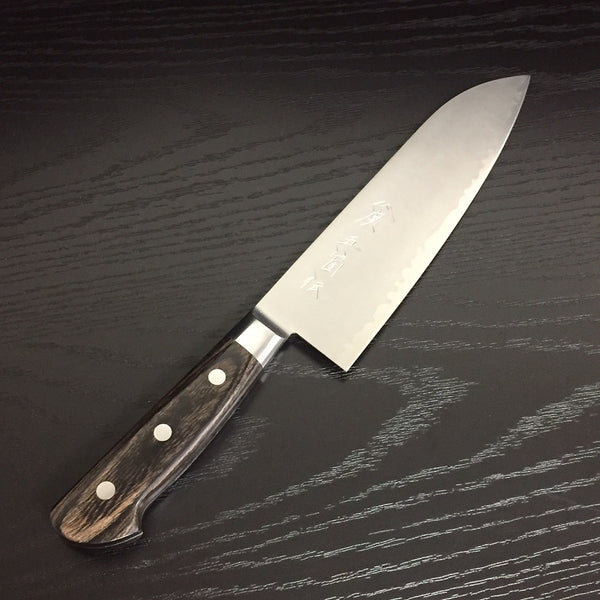 GOKADEN POWDER CARBON STEEL SANTOKU KNIFE