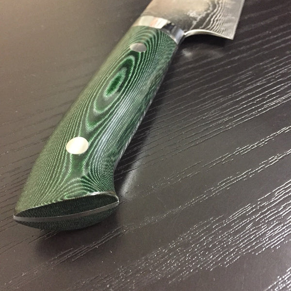 GOKADEN COLLECTABLE KNIFE - STAINLESS VG10 DAMASCUS PATTERN SANTOKU KNIFE