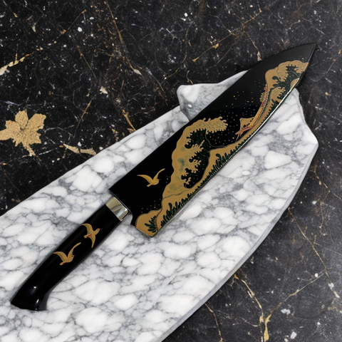 MAKIE-ART RAINBOW DAMASCUS CHEF KNIFE 240mm – HITACHIYA USA