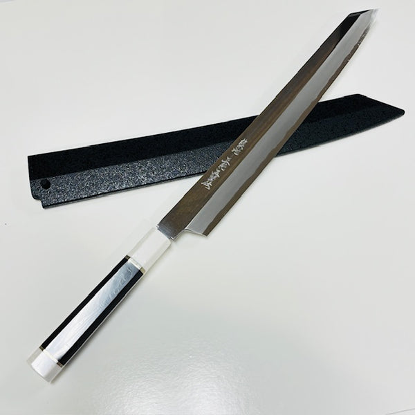 GOKADEN TSUKIJI MASAZUMI KIRITSUKE YANAGI / SASHIMI KNIFE with Sheath