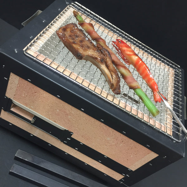 JAPANESE CHARCOAL BBQ YAKITORI GRILL BQ3123 WITH GRILL COVER