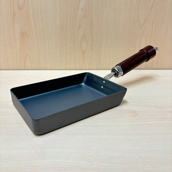 IRON STEEL OMELETTE PAN - RIVERLIGHT KIWAME Pre-Seasoned 5.25"x7.25"x1.25"(D),  14"(with handle)