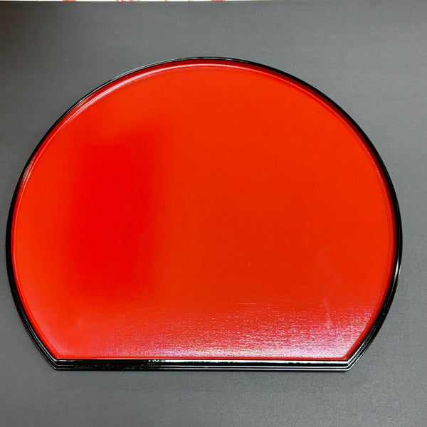 HALF MOON REVERSIVBLE SERVING TRAY-RED & BLACK