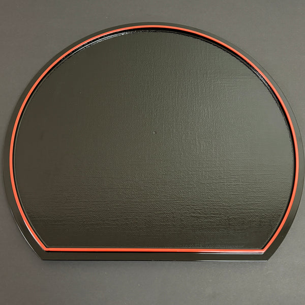 HALF MOON REVERSIVBLE SERVING TRAY-RED & BLACK