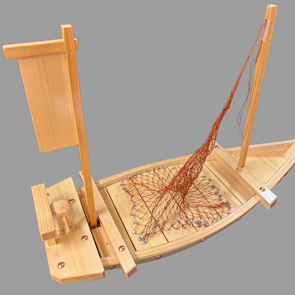 WHITE WOODEN SERVING BOATS