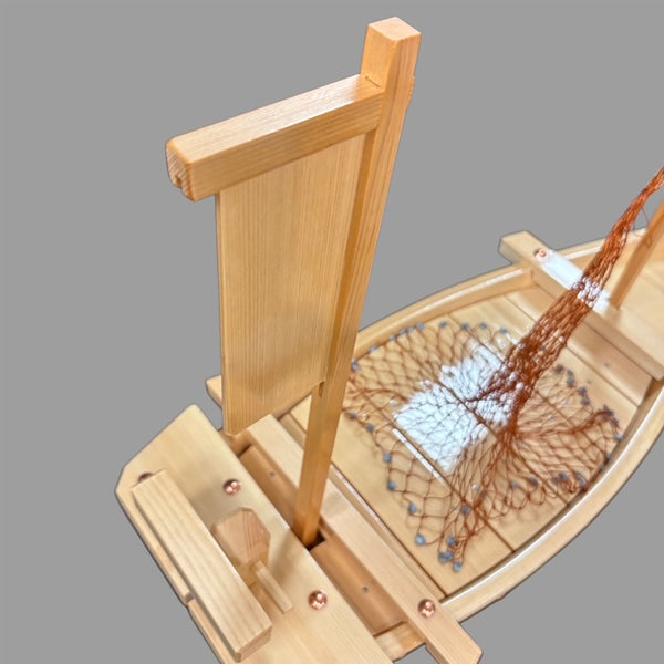 WHITE WOODEN SERVING BOATS