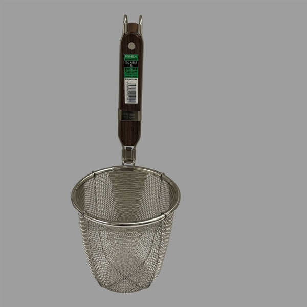 RAMEN / SOBA/UDON NOODLE STRAINER WITH ROSE WOOD HANDLE    MADE IN JAPAN