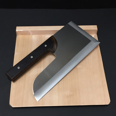 ごごち　刃牙、サムライ SET OF SOBAKIRI KNIFE(270mm) AND KOMA ITA CUTTING GUIDE BOARD