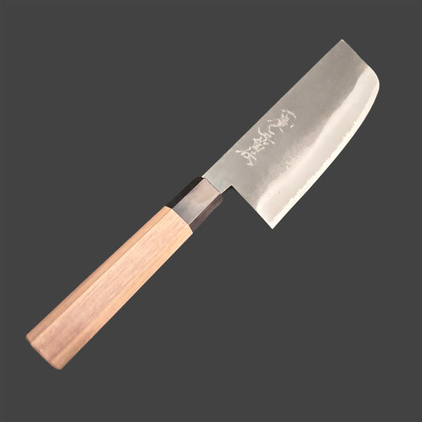 GOKADEN BLUE STEEL KUROUCHI FINISH - NAKIRI VEGETABLE KNIFE