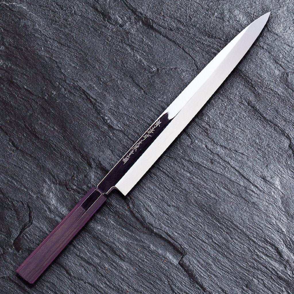 SAKAI TAKAYUKI YANAGI / SASHIMI KNIFE - BLUE STEEL #2 HONYAKI MIRROR FINISH