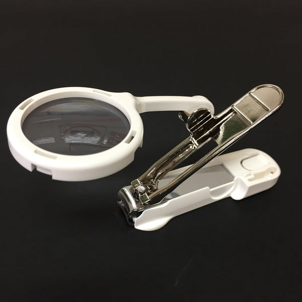 STAINLESS STEEL NAIL CLIPPER WITH MAGNIFYING GLASS -TAKUMI NO WAZA