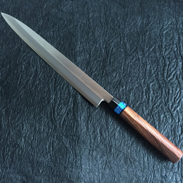 LEFT HANDED YANAGI SASHIMI KNIFE-JAPANESE SHITAN HANDLE 300mm-Stainless Steel
