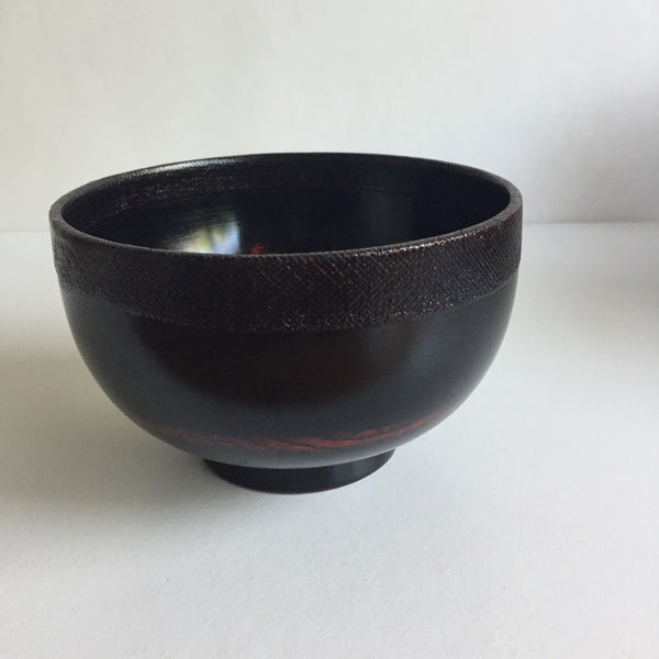 LACQUER COATING WOODEN SOUP BOWL