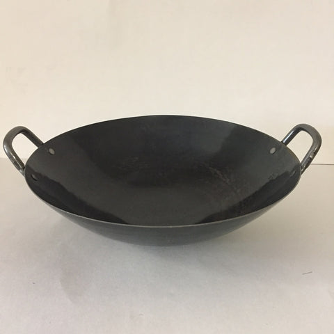 YAMADA KOGYO HAMMERED CHINESE WOK DOUBLE HANDLE THICKNESS 1.2MM 