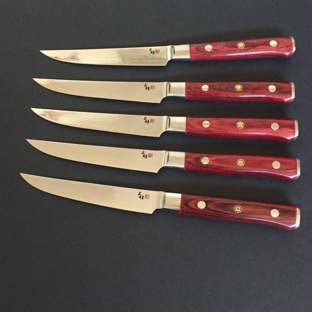 Master Series Japanese Damascus Steel Steak Knife Set, 4pc — Default Title