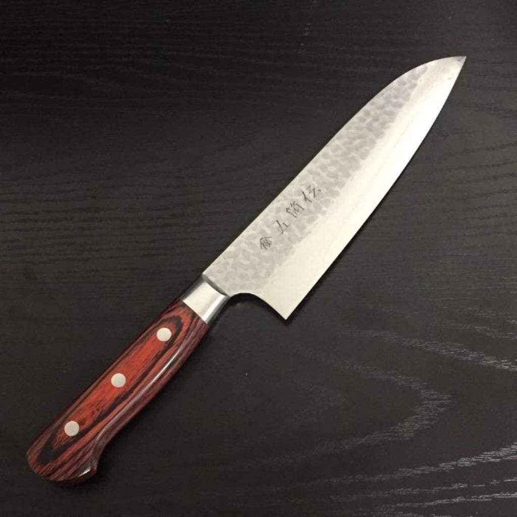 GAKU　rs-81 GOKADEN 33 LAYER DAMASCUS Hammer Eyes SANTOKU Stainless
